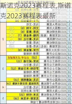 斯诺克2023赛程表,斯诺克2023赛程表最新