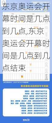 东京奥运会开幕时间是几点到几点,东京奥运会开幕时间是几点到几点结束