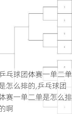 乒乓球团体赛一单二单是怎么排的,乒乓球团体赛一单二单是怎么排的啊