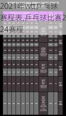 2021年wtt乒乓球赛程表,乒乓球比赛2024赛程