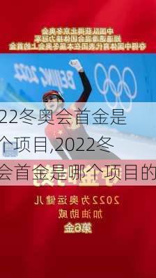 2022冬奥会首金是哪个项目,2022冬奥会首金是哪个项目的