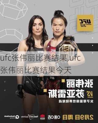 ufc张伟丽比赛结果,ufc张伟丽比赛结果今天