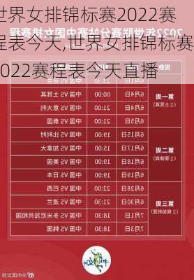 世界女排锦标赛2022赛程表今天,世界女排锦标赛2022赛程表今天直播