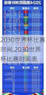 2030世界杯比赛时间,2030世界杯比赛时间表