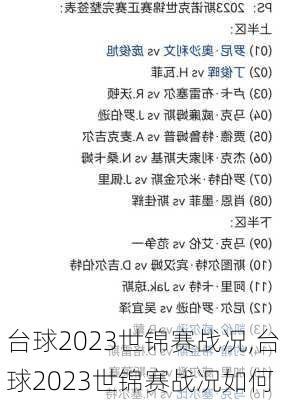 台球2023世锦赛战况,台球2023世锦赛战况如何