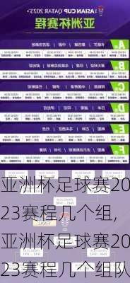 亚洲杯足球赛2023赛程几个组,亚洲杯足球赛2023赛程几个组队