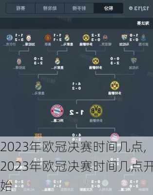 2023年欧冠决赛时间几点,2023年欧冠决赛时间几点开始