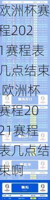 欧洲杯赛程2021赛程表几点结束,欧洲杯赛程2021赛程表几点结束啊