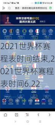 2021世界杯赛程表时间结束,2021世界杯赛程表时间6.22