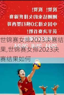 世锦赛女排2023决赛结果,世锦赛女排2023决赛结果如何