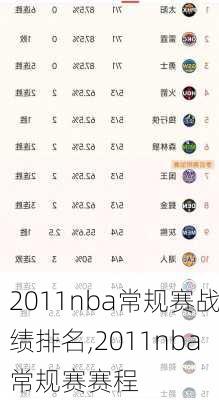 2011nba常规赛战绩排名,2011nba常规赛赛程