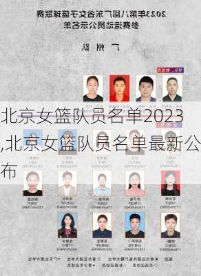 北京女篮队员名单2023,北京女篮队员名单最新公布