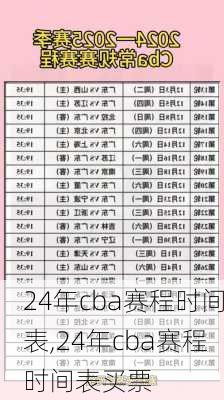 24年cba赛程时间表,24年cba赛程时间表买票