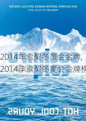 2014年索契冬奥会金牌,2014年索契冬奥会金牌榜