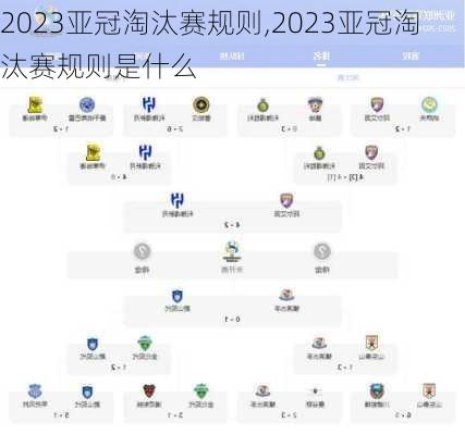 2023亚冠淘汰赛规则,2023亚冠淘汰赛规则是什么