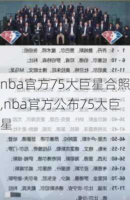 nba官方75大巨星合照,nba官方公布75大巨星