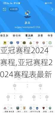 亚冠赛程2024赛程,亚冠赛程2024赛程表最新