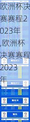 欧洲杯决赛赛程2023年,欧洲杯决赛赛程2023年