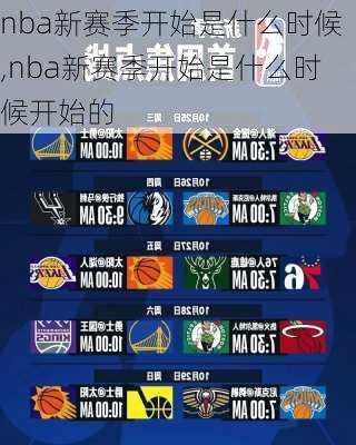 nba新赛季开始是什么时候,nba新赛季开始是什么时候开始的