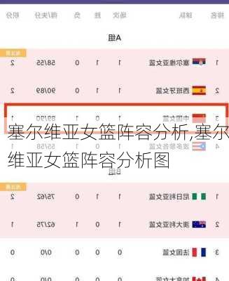 塞尔维亚女篮阵容分析,塞尔维亚女篮阵容分析图