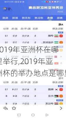 2019年亚洲杯在哪里举行,2019年亚洲杯的举办地点是哪里