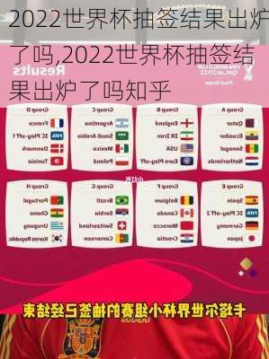 2022世界杯抽签结果出炉了吗,2022世界杯抽签结果出炉了吗知乎