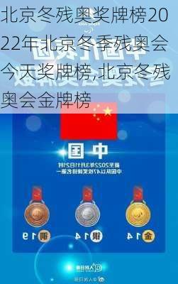 北京冬残奥奖牌榜2022年北京冬季残奥会今天奖牌榜,北京冬残奥会金牌榜