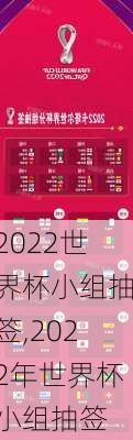 2022世界杯小组抽签,2022年世界杯小组抽签