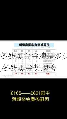 冬残奥会金牌是多少,冬残奥会奖牌榜