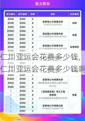 仁川亚运会花费多少钱,仁川亚运会花费多少钱啊