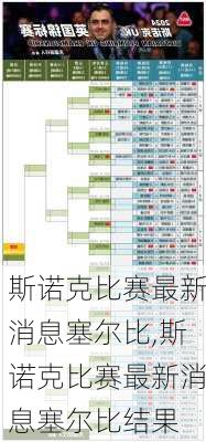 斯诺克比赛最新消息塞尔比,斯诺克比赛最新消息塞尔比结果