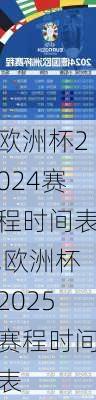 欧洲杯2024赛程时间表,欧洲杯2025赛程时间表