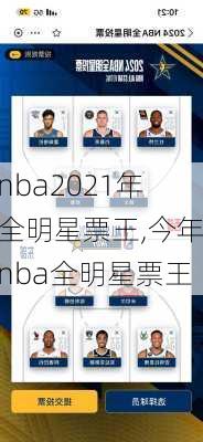 nba2021年全明星票王,今年nba全明星票王