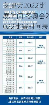 冬奥会2022比赛时间,冬奥会2022比赛时间表