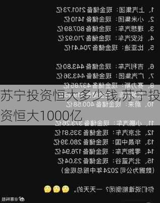 苏宁投资恒大多少钱,苏宁投资恒大1000亿