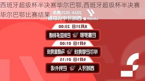 西班牙超级杯半决赛毕尔巴鄂,西班牙超级杯半决赛毕尔巴鄂比赛结果