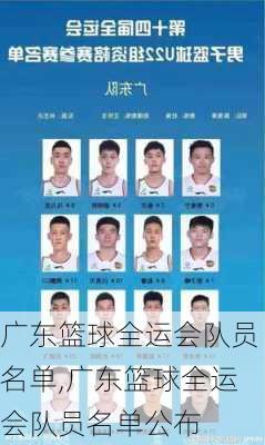 广东篮球全运会队员名单,广东篮球全运会队员名单公布